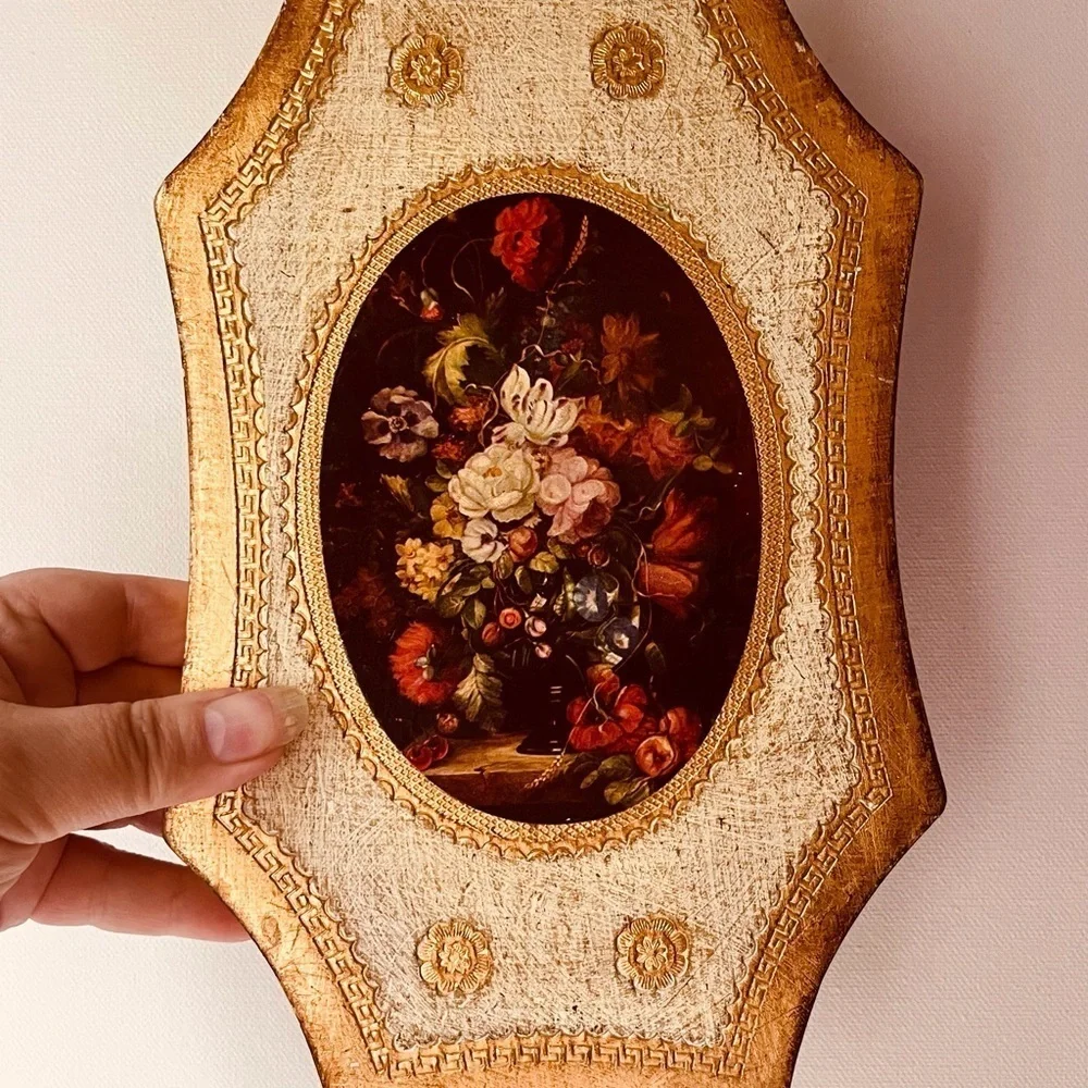 Florentine wood art plague. Italian wall art